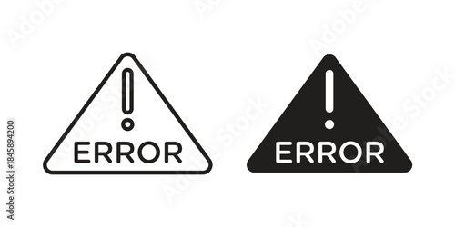 Error icon Collection for mobile and web apps. Editable stroke line and glyph icons.