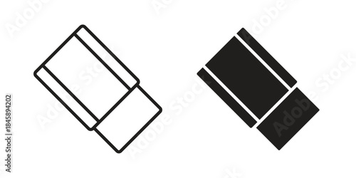 Eraser icon Collection for mobile and web apps. Editable stroke line and glyph icons.