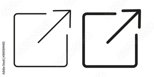 External link icon Collection for mobile and web apps. Editable stroke line and glyph icons.