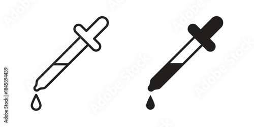 Eye dropper icon Collection for mobile and web apps. Editable stroke line and glyph icons.