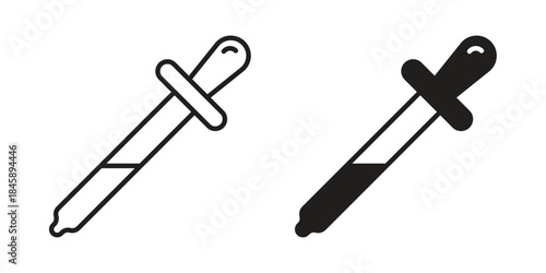 Eye dropper icon Collection for mobile and web apps. Editable stroke line and glyph icons.