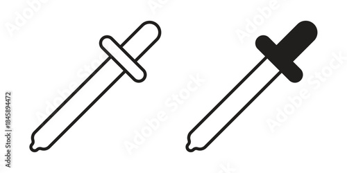 Eye dropper icon Collection for mobile and web apps. Editable stroke line and glyph icons.