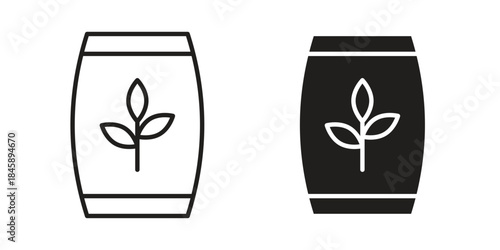 Fertilizer icon Collection for mobile and web apps. Editable stroke line and glyph icons.