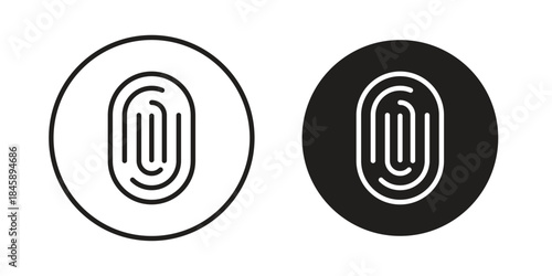 Fingerprint icon Collection for mobile and web apps. Editable stroke line and glyph icons.