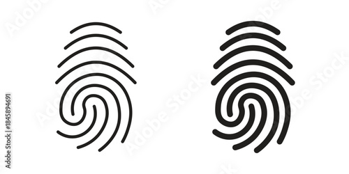 Fingerprint icon Collection for mobile and web apps. Editable stroke line and glyph icons.