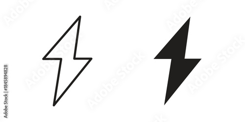 Flash icon Collection for mobile and web apps. Editable stroke line and glyph icons.