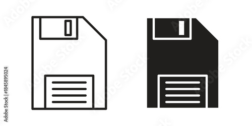 Floppy disk icon Collection for mobile and web apps. Editable stroke line and glyph icons.