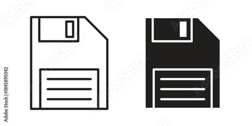Floppy disk icon Collection for mobile and web apps. Editable stroke line and glyph icons.
