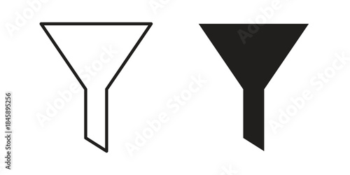 Funnel icon Collection for mobile and web apps. Editable stroke line and glyph icons.