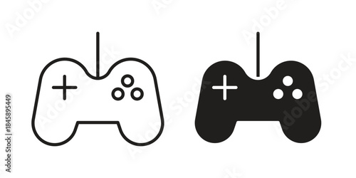 Gaming controller icon Collection for mobile and web apps. Editable stroke line and glyph icons.