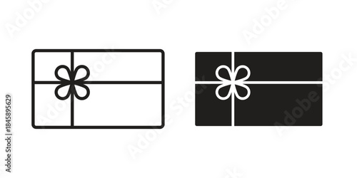 Gift card icon Collection for mobile and web apps. Editable stroke line and glyph icons.