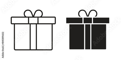 Gift icon Collection for mobile and web apps. Editable stroke line and glyph icons.