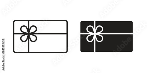 Gift card icon Collection for mobile and web apps. Editable stroke line and glyph icons.