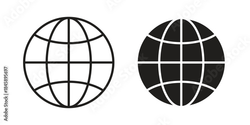 Globe icon Collection for mobile and web apps. Editable stroke line and glyph icons.