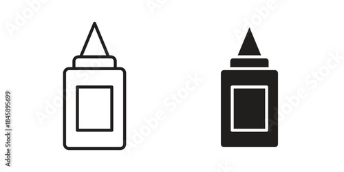 Glue icon Collection for mobile and web apps. Editable stroke line and glyph icons.