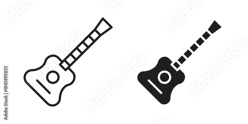 Guitar icon Collection for mobile and web apps. Editable stroke line and glyph icons.