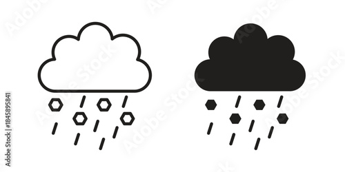 Hail icon Collection for mobile and web apps. Editable stroke line and glyph icons.