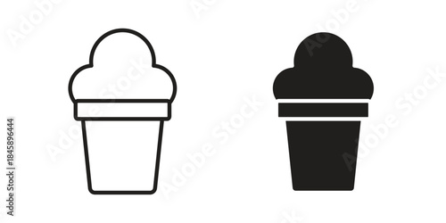 Ice cream icon Collection for mobile and web apps. Editable stroke line and glyph icons.