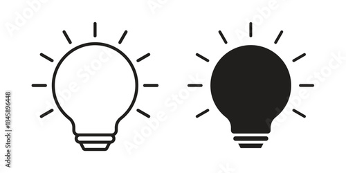Idea icon Collection for mobile and web apps. Editable stroke line and glyph icons.