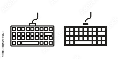 Keyboard icon Collection for mobile and web apps. Editable stroke line and glyph icons.