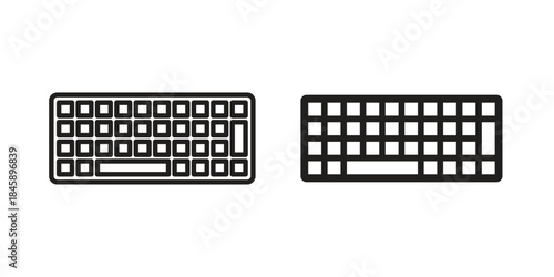 Keyboard icon Collection for mobile and web apps. Editable stroke line and glyph icons.