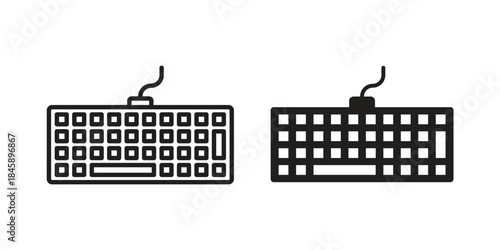 Keyboard icon Collection for mobile and web apps. Editable stroke line and glyph icons.