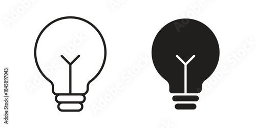 Light bulb icon Collection for mobile and web apps. Editable stroke line and glyph icons.
