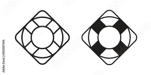 Life buoy icon Collection for mobile and web apps. Editable stroke line and glyph icons.