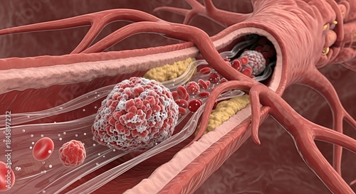 Critical blockage in a brain artery by atherosclerosis plaque and thrombus, leading to ischemic stroke, minor stroke or transient ischemic attack.