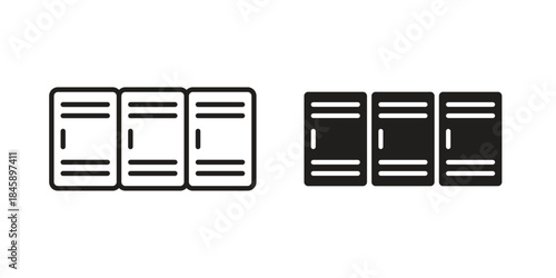 Lockers icon Collection for mobile and web apps. Editable stroke line and glyph icons.