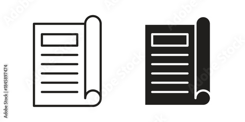 Magazines icon Collection for mobile and web apps. Editable stroke line and glyph icons.