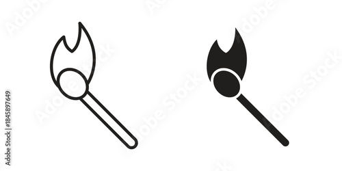 Matches icon Collection for mobile and web apps. Editable stroke line and glyph icons.