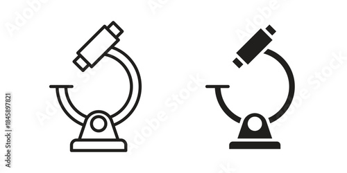 Microscope icon Collection for mobile and web apps. Editable stroke line and glyph icons.