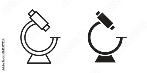 Microscope icon Collection for mobile and web apps. Editable stroke line and glyph icons.