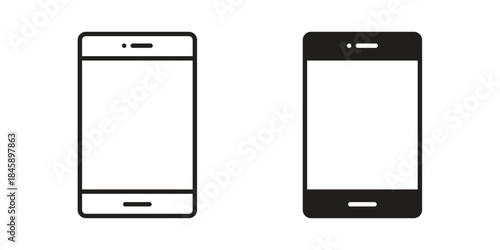 Mobile icon Collection for mobile and web apps. Editable stroke line and glyph icons.