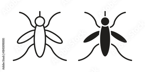 Mosquito icon Collection for mobile and web apps. Editable stroke line and glyph icons.