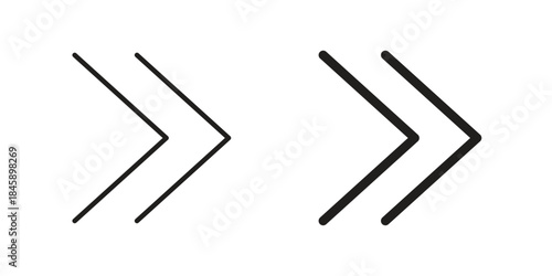Next arrow icon Collection for mobile and web apps. Editable stroke line and glyph icons.
