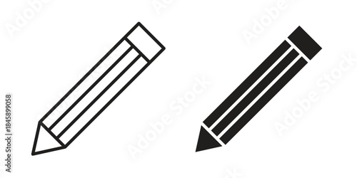 Pencil icon Collection for mobile and web apps. Editable stroke line and glyph icons.