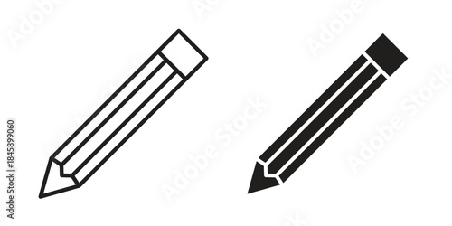 Pencil icon Collection for mobile and web apps. Editable stroke line and glyph icons.