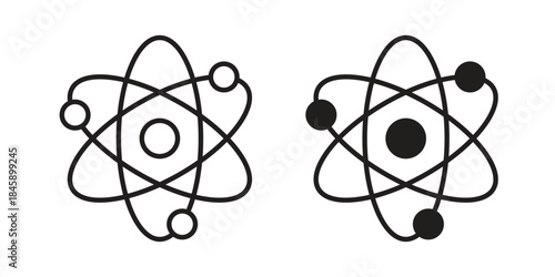 Physics icon Collection for mobile and web apps. Editable stroke line and glyph icons.