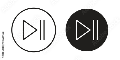 Play pause icon Collection for mobile and web apps. Editable stroke line and glyph icons.