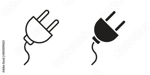 Plug icon Collection for mobile and web apps. Editable stroke line and glyph icons.