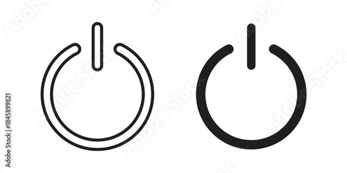 Power button icon Collection for mobile and web apps. Editable stroke line and glyph icons.