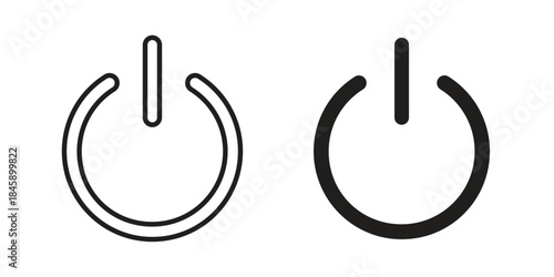 Power button icon Collection for mobile and web apps. Editable stroke line and glyph icons.