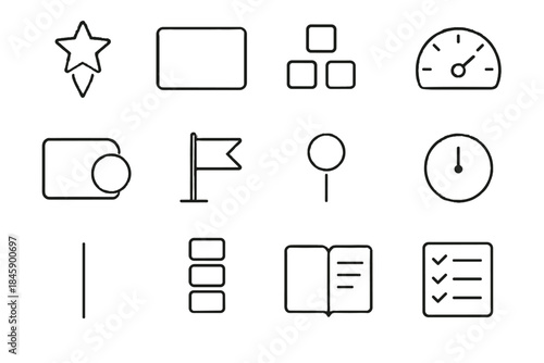 Icon vector focus management priority icons marker rock highlight time day big