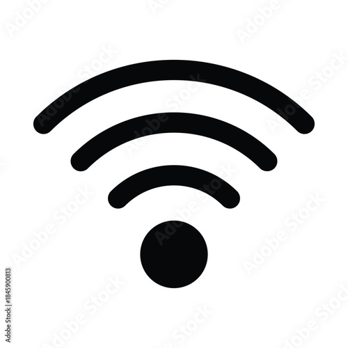 Wireless Signal Icon Representing Connectivity and Communication Technology