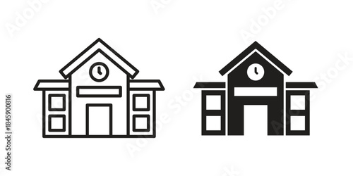 school icon Collection for mobile and web apps. Editable stroke line and glyph icons.