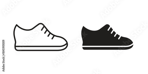 Shoes icon Collection for mobile and web apps. Editable stroke line and glyph icons.
