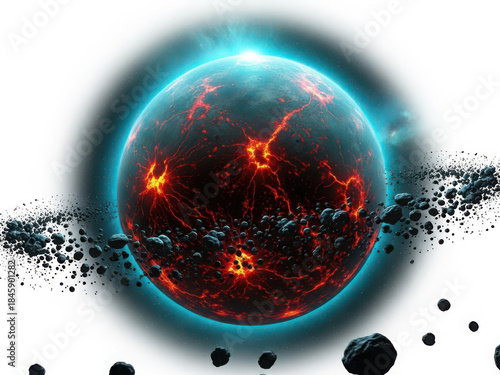 Cataclysmic planet in turmoil