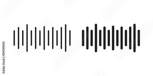 Sound wave icon Collection for mobile and web apps. Editable stroke line and glyph icons.